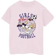 T-shirt Dessins Animés Lola Bunny Girls Play Football