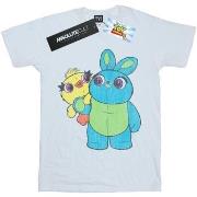 T-shirt Disney Toy Story 4 Ducky And Bunny Distressed Pose