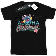 T-shirt enfant Disney Lilo And Stitch Aloha Christmas
