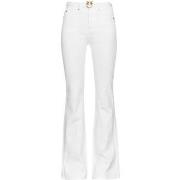 Pantalon Pinko Jeans de veau blanc rose Flared