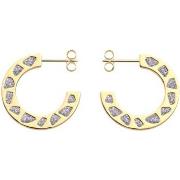 Boucles oreilles Les Georgettes Créoles Les Cadettes Gigi laque argent...