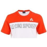 T-shirt Le Coq Sportif TEE SHIRT - ORANGE/NEW OPTICAL WHITE - L