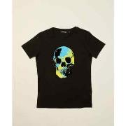 T-shirt enfant Antony Morato t-shirt noir avec tête de mort