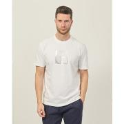 T-shirt BOSS T-shirt en coton stretch avec imprimé métallisé