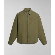 Chemise Napapijri G-LINEN LS NP0A4HQ2-GAE GREEN LICHEN