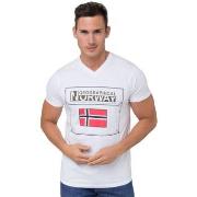 T-shirt Geographical Norway T-shirt - col V - imprimé