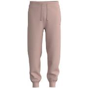 Pantalon BOSS PANTALON DE SURVÊTEMENT EN COTON ÉPONGE ROSE AVEC LOGO