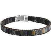 Bracelets Jourdan Bracelet homme Orion acier et perles multicolores