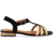 Sandales Chie Mihara Sandale en cuir noir et or