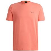 T-shirt BOSS T-SHIRT TEE ROUGE REGULAR FIT EN COTON STRETCH AVEC LOG