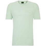 T-shirt BOSS T-SHIRT VERT REGULAR FIT EN JERSEY DE COTON AVEC LOGO E