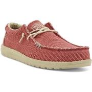 Chaussures HEY DUDE Wally Braided Sneaker Vela Uomo Pompeian Red 40003...