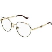 Lunettes de soleil Gucci GG1496O Cadres Optiques, Or/Transparent, 52 m...