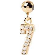 Pendentifs Pdpaola Charm Numéro 7 doré