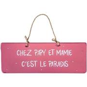 Tableaux, toiles Qualiart Plaque décorative en bois rose - Chez Papy e...