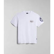 T-shirt Napapijri S-AMUNDSEN NP0A4H6B-002 BRIGHT WHITE