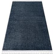 Tapis Rugsx Tapis SEVILLA PC00B rayures bleu Franges berbère 240x330 c...