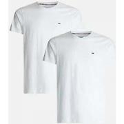 T-shirt Tommy Jeans Homme Pack two blanc TJM slim Jersey