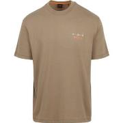T-shirt BOSS T-shirt Backprint Marron Clair