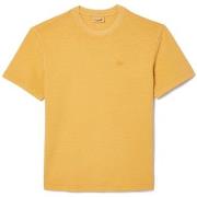 T-shirt Lacoste T-SHIRT EN JERSEY TEINTURE NATURELLE JAUNE