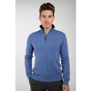 Pull Bruce Field Polo laine cachemire bicolore zip Jauge 12