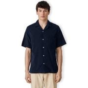 Chemise Portuguese Flannel Cord Camp Collar Shirt - Navy