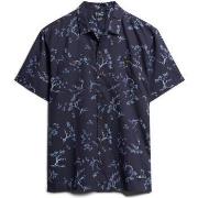 Chemise Superdry Beach mc shirt fleur indigo