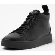 Baskets basses FitFlop RALLY II LEATHER HIGH-TOP SNEAKERS ALL BLACK