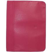 Porte document Hexagona Conferencier en cuir ref 40626 fushia