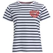 T-shirt Little Marcel TEE SHIRT - RAYE BLANC BLEU - S