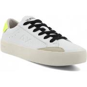 Chaussures Sun68 Street Leather Sneaker Uomo Bianco Giallo Fluo Z34140