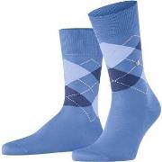 Chaussettes Burlington Chaussettes Manchester Carreaux Bleu 6550