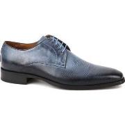 Mocassins Suitable Chaussure Derby en Cuir Imprimé Bleu