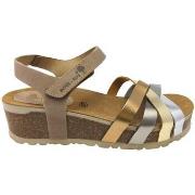 Sandales Interbios SANDALE BIO 5338 CUIR BEIGE-METAL