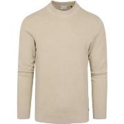 Sweat-shirt No Excess Pull-over Texture Beige