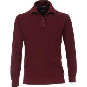 Sweat-shirt Casa Moda Pull-over Demi-Zip Bordeaux