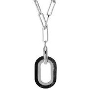 Collier Orusbijoux Collier En Argent Et Acétate Noire Muriel