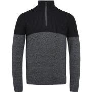 Sweat-shirt Vanguard Pull Demi-Zip Noir Gris