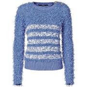 Pull Guess Pull Doux Epais Femme W83R33 ABBEY Bleu Rayure