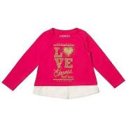 Chemise enfant Guess T-Shirt manches longues Fille Rose K74I07