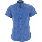 Chemise Guess Chemise Homme Manches Courtes Allover Printed Bleu