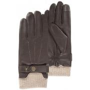 Gants Isotoner gants homme cuir marron compatibles écrans tactiles