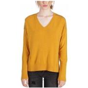 Pull Kaporal Pull Femme Coupe Loose XERO Jaune Moutarde