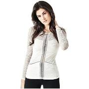 Chemise Guess Chemisier Loren dentelle et filet Blanc W81P78