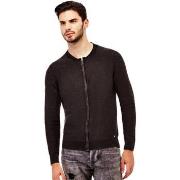 Gilet Guess Pull Homme Zippé Bomber Noir