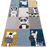 Tapis Rugsx Tapis PETIT ZOO ANIMAUX crème et gris 80x150 cm