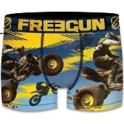 Boxers Freegun Boxer Homme Microfibre RID Bleu Jaune