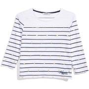 Chemise enfant Kaporal T-Shirt Fille Manches Longues Fomi Blanc