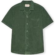 Chemise Revolution Terry Cuban Shirt S/S - Dustgreen