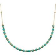Collier Brillaxis Collier turquoise plaqué or